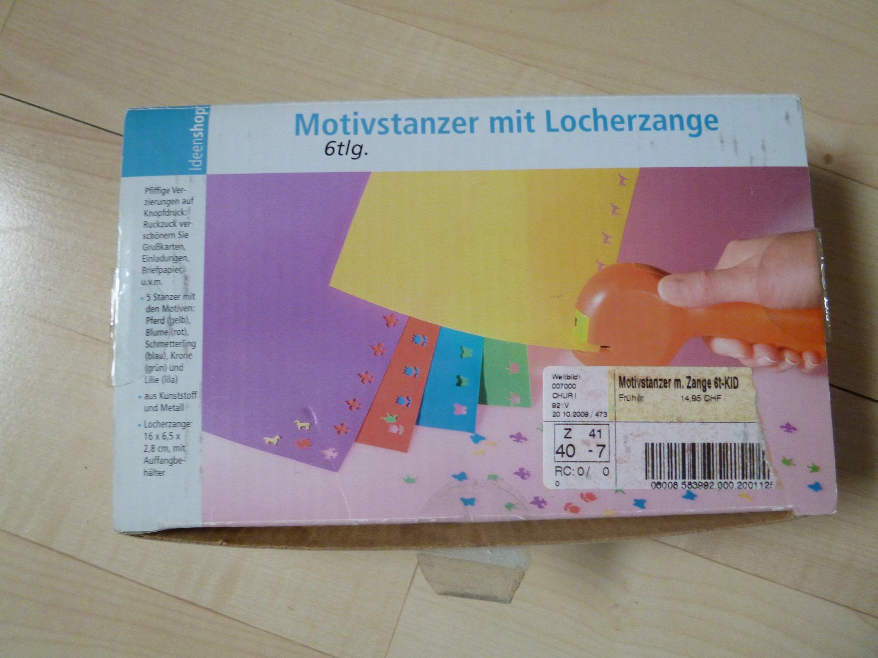 Alle Werkzeuge: Motivstanzer mit Locherzange 6-teilig – Gebraucht aus Dättlikon von Mamakuga