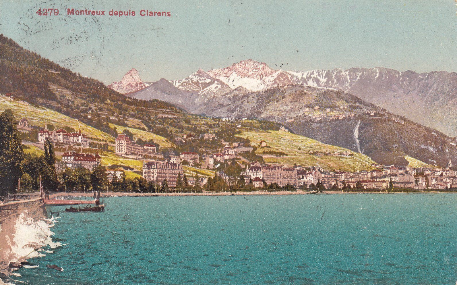 Cartoline postali: Montreux 1908 – Usato da Bürglen TG venduto da StampGraf