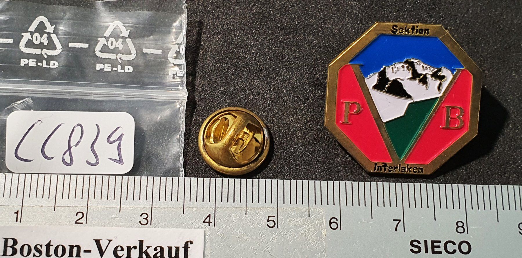 Placchette & Badge: CC839 - Pin Sektion Interlaken PB / Eiger Mönch & Jungfrau – Usato da Reinach BL venduto da Boston-Verkauf 1