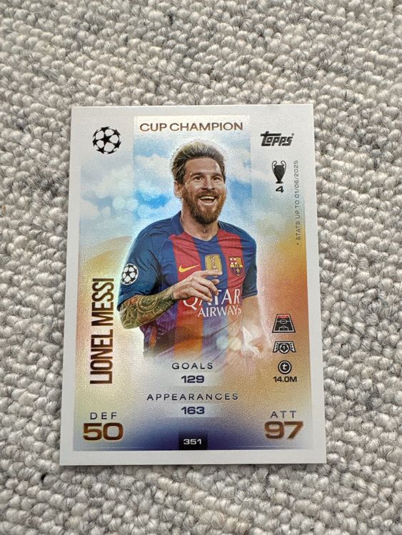 Topps Match Attax 2025/26 Andrés Iniesta Cup Champion #350 FC