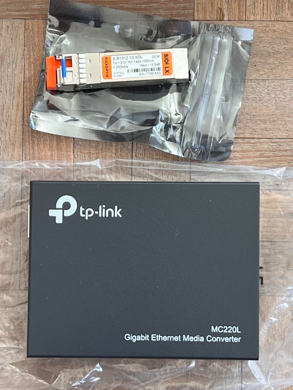 TP-Link Unità & Adattatore: TP-Link MC220L Konverter inkl. Flexoptix SFP-Modul – Usato da Zürich venduto da 4krn 2