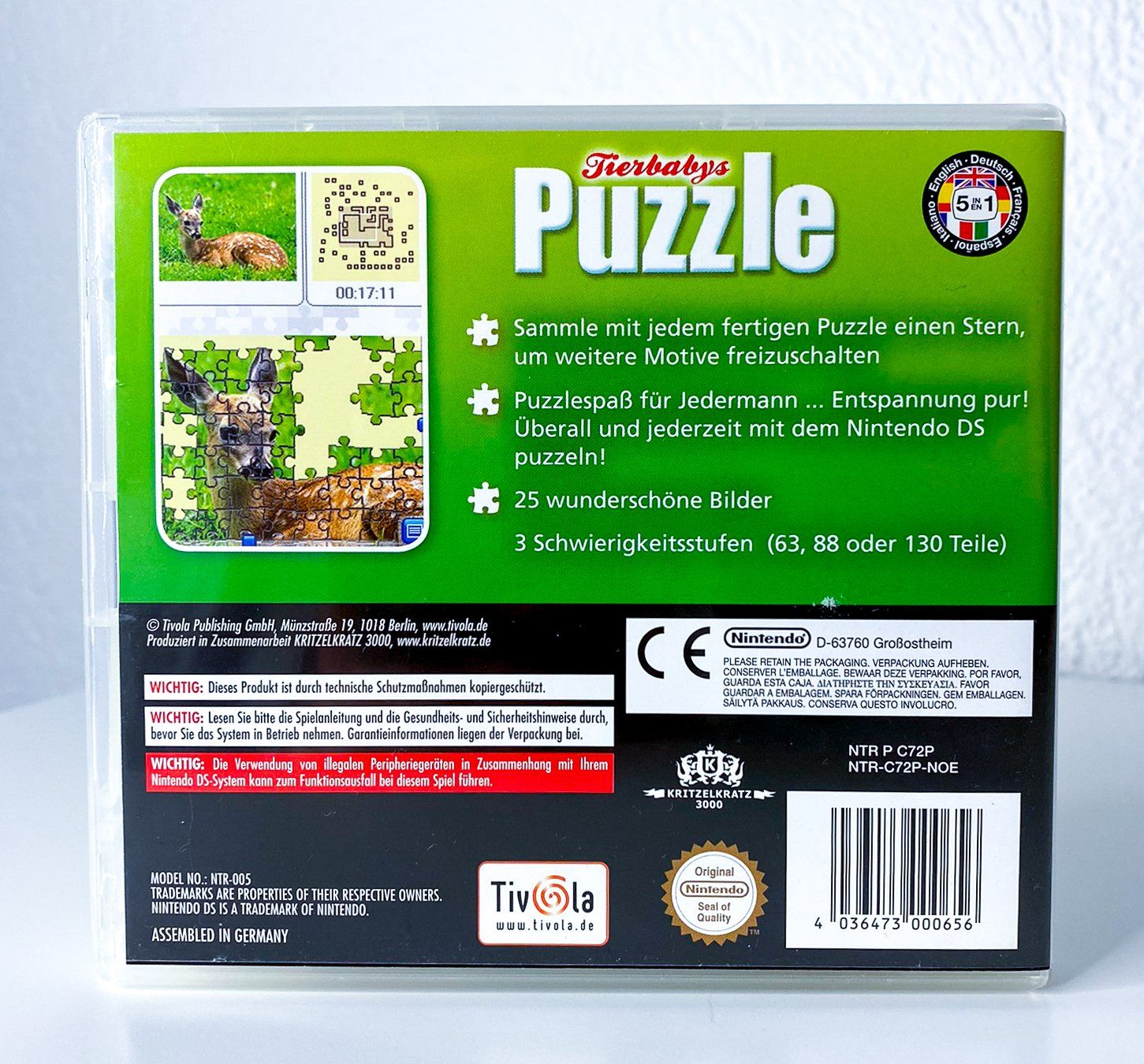 Spiele: Tierbabys Puzzle Nintendo DS – Gebraucht aus St. Gallen von bubblybee 1