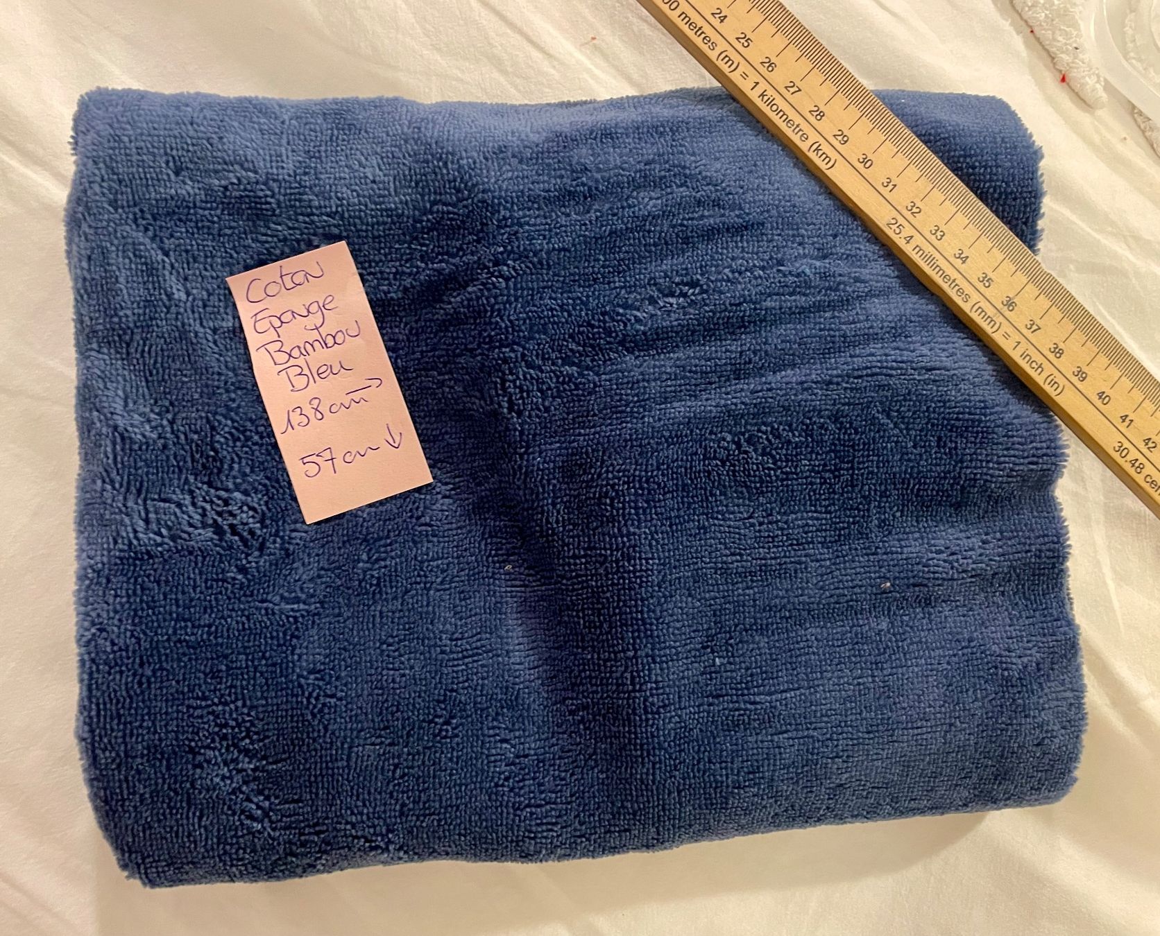 Tessuti: Coton Eponge Bambou Bleu – Nuovo (secondo la descrizione) da Uetikon Am See venduto da geraldinezh17