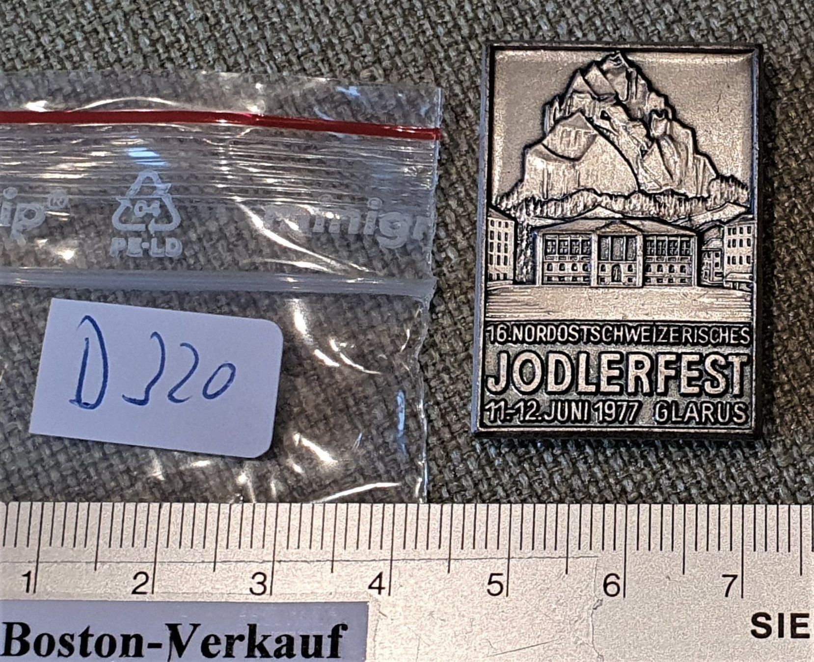 Medaillen: D320 - Nordostschweizerisches Jodlerfest Glarus 1977 – Gebraucht aus Reinach BL von Boston-Verkauf 3