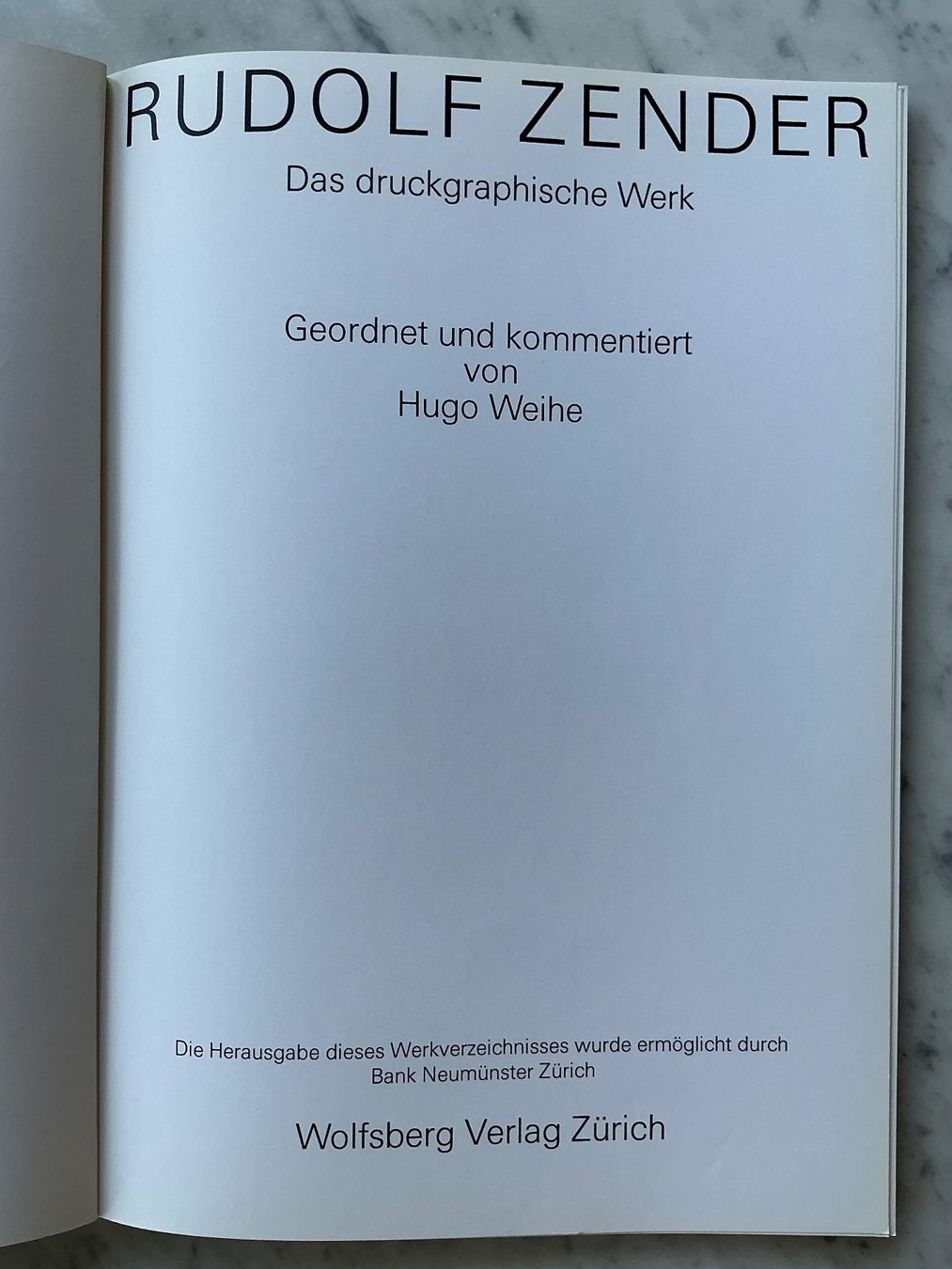 Bücher: Rudolf Zender - Das druckgraphische Werk – Gebraucht aus Pieterlen von LM1446 1