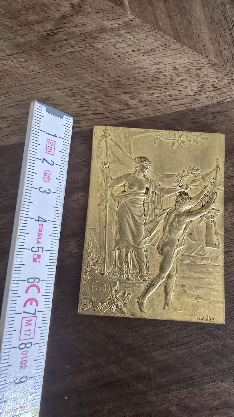 Medaglie: kleine Bronzeplatte 7 cm x 5 cm – Usato da Zürich venduto da rolf290