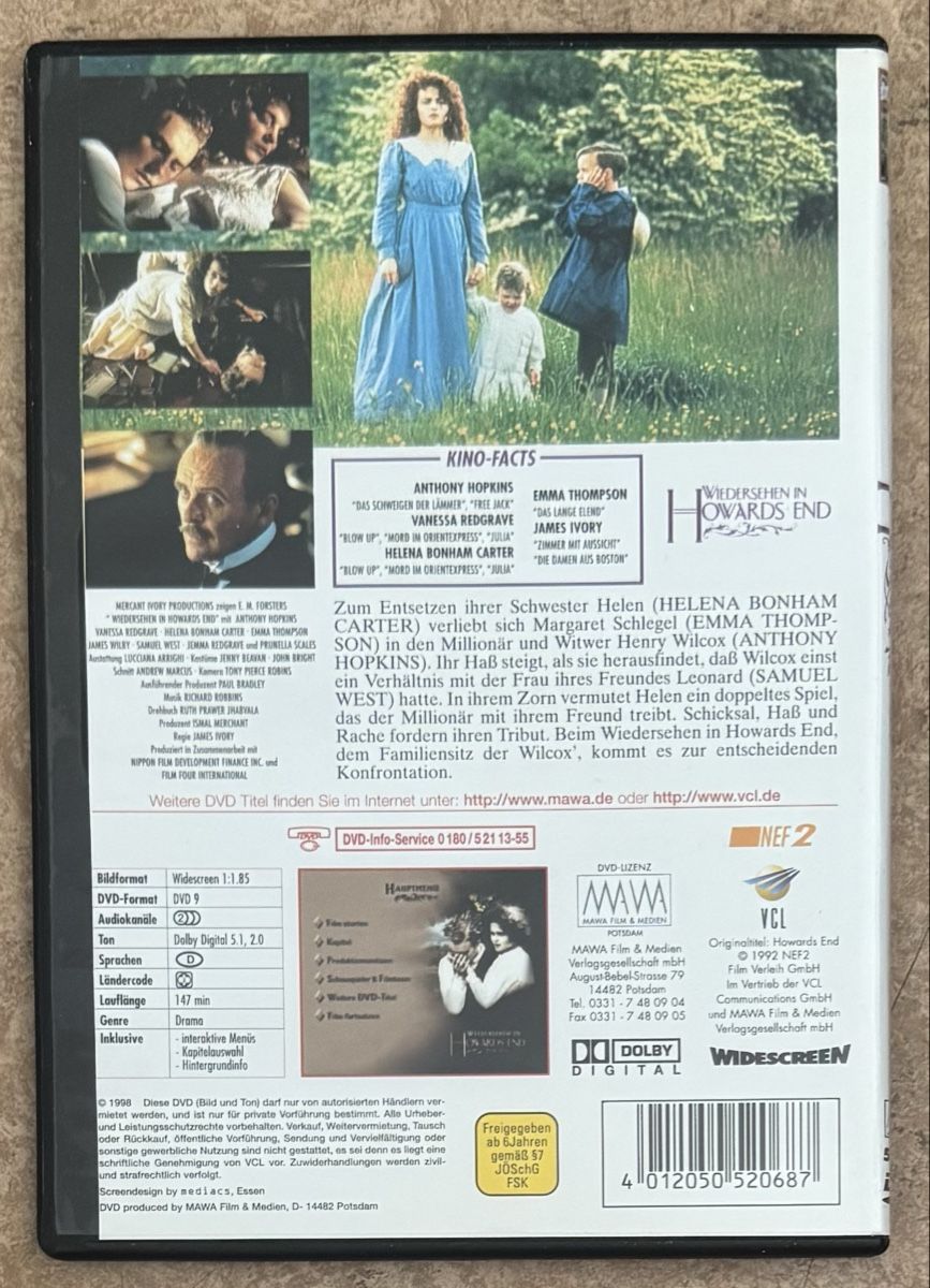 Tous les DVDs: WIEDERSEHEN IN HOWARDS END – Neuf (Voir description) à Dietikon par AndreaSch01 1
