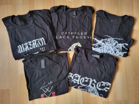 5ShirtsNEU Crippled B.Phoenix,Dark Throne,Wyrd,Gaerea,Watain