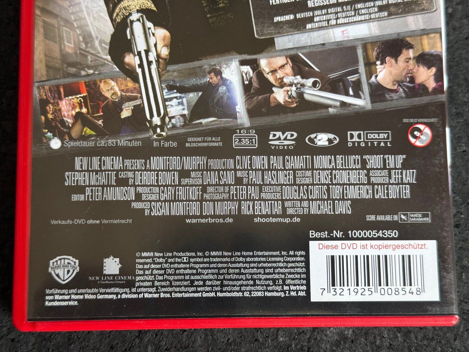 Tous les DVDs: Shoot'em up DVD DE/EN – D'occasion à Fribourg par tschjoly 3