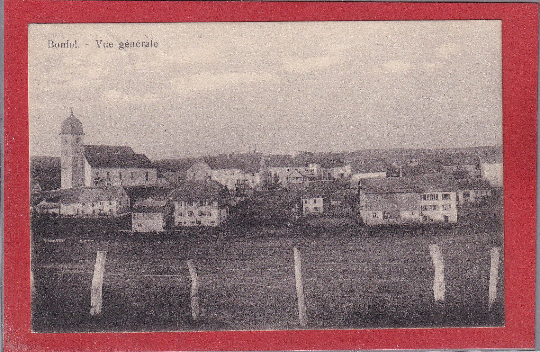 Cartoline postali: Bonfol - Vue générale - 1917 – Usato da Orvin venduto da Pyaeschli