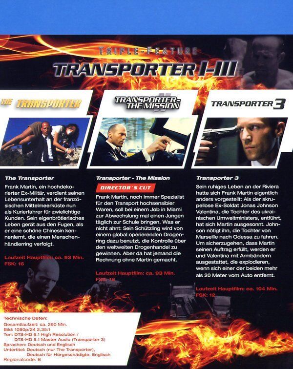 Tutti i DVDs: Transporter 1 - 3 - Triple Feature (3 Blu-Rays) NEU&OVP!!!!! – Nuovo e nell'imballaggio originale da Bern venduto da Frebo 1