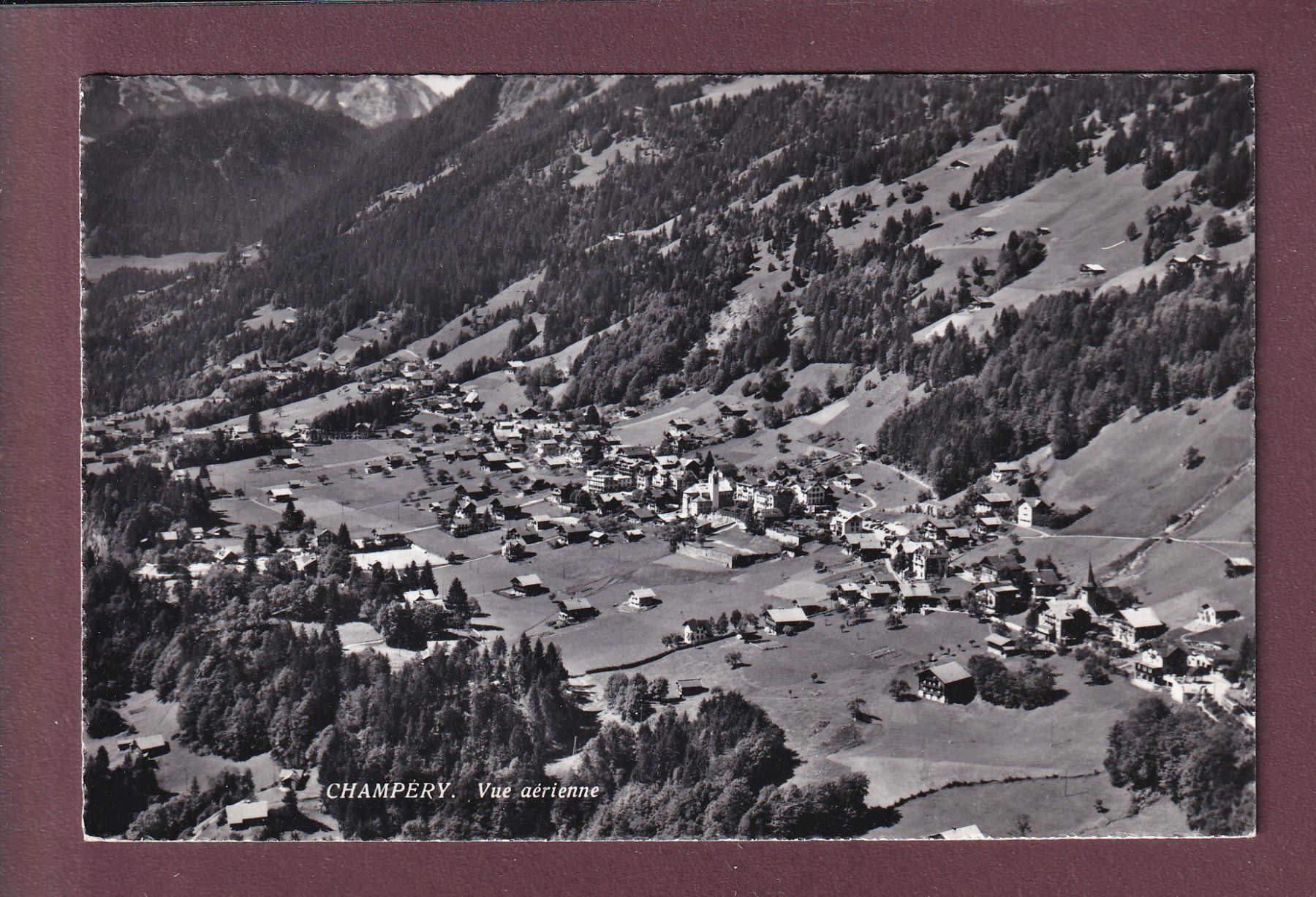 Ansichtskarten: Vue aérienne - CHAMPERY – Gebraucht aus Pully von nicecards