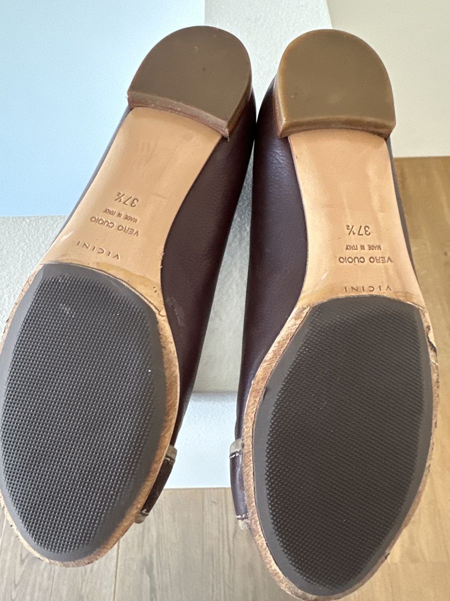 Scarpe da donna: VICINI Ballerinas Leather Flats EU 37.5 Brown Chic – Nuovo e nell'imballaggio originale da Binningen venduto da can_s2yh 4