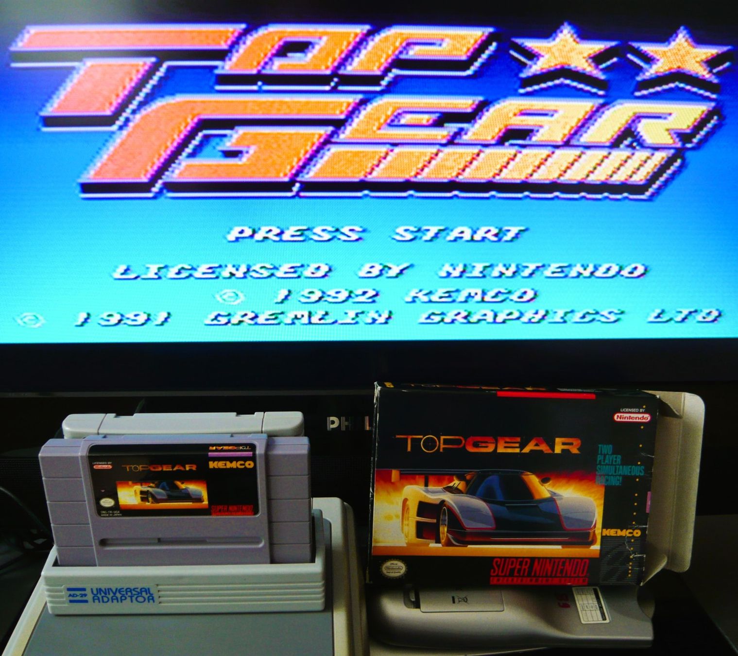 Nintendo Spiele: SNES: - Top Gear avec Boîte – Gebraucht aus Onex von Jaguar1986