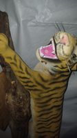 Stofftiger mit Holz, ca. 50cm, Rarität, 