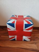 Hocker Union Jack Design Kunstleder guter Zustand