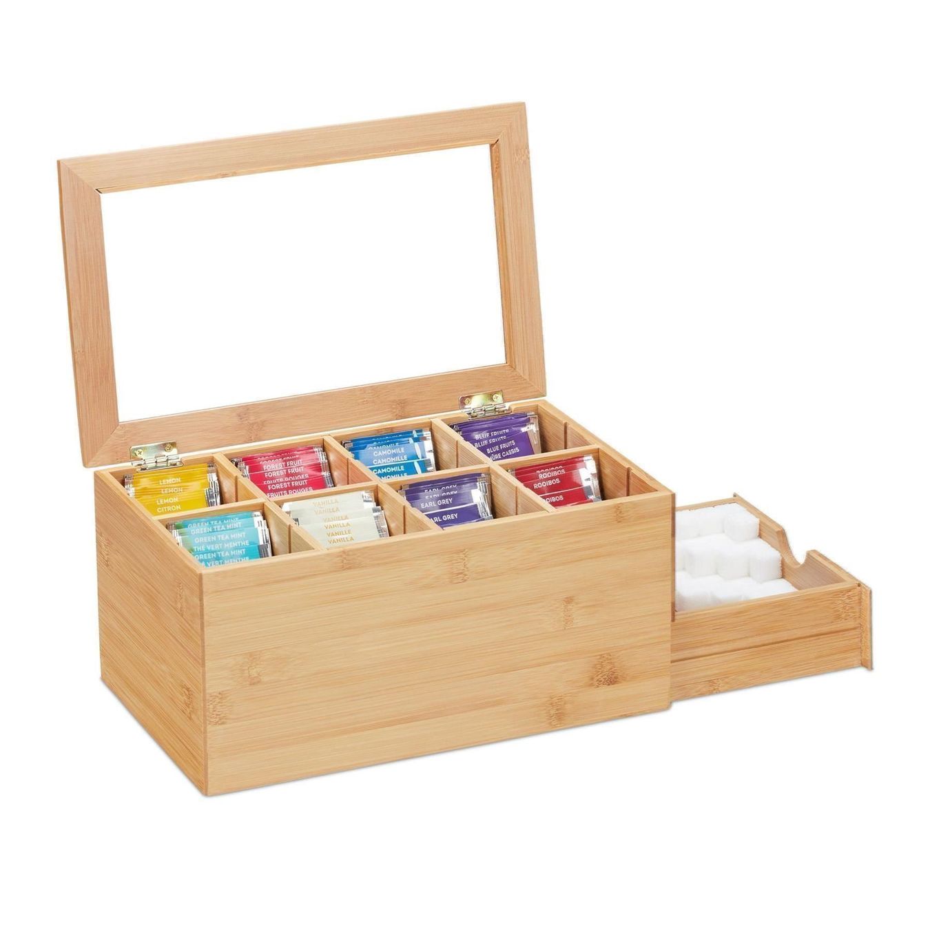 Altro per la casa: GROSSE TEEBOX BAMBUS VERSTELLBARE FÄCHER – Nuovo e nell'imballaggio originale da Gerlafingen venduto da Tsuru