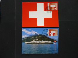 2005 ATM Nr. 19+20 auf 2 Maximumkarten mit ORTS ET Stempel