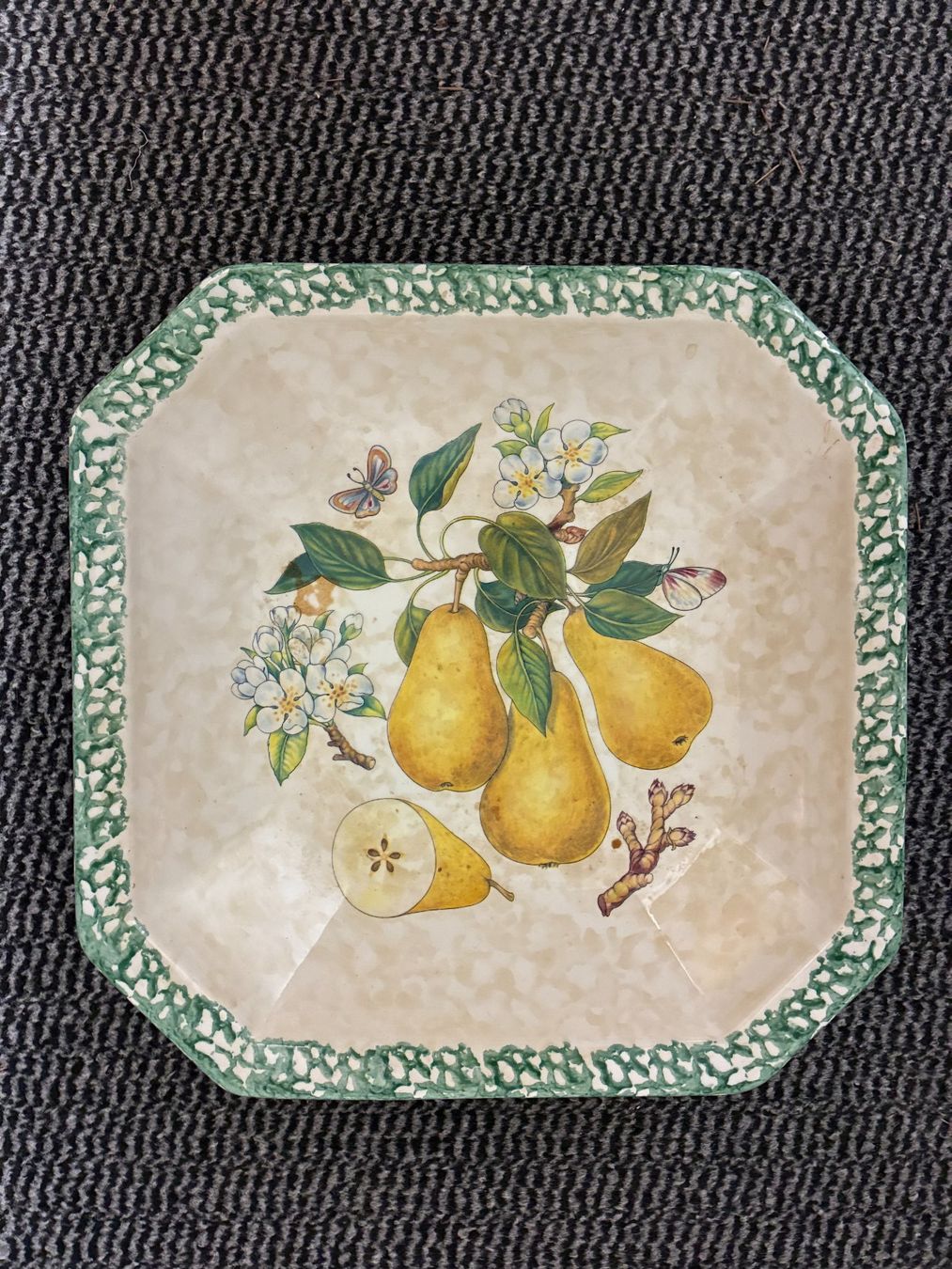 Ciotole: Fruchtschale, Obstdekor, ca. 32 x 32 cm, Made in Italy – Usato da Biberist venduto da longimanus3 1