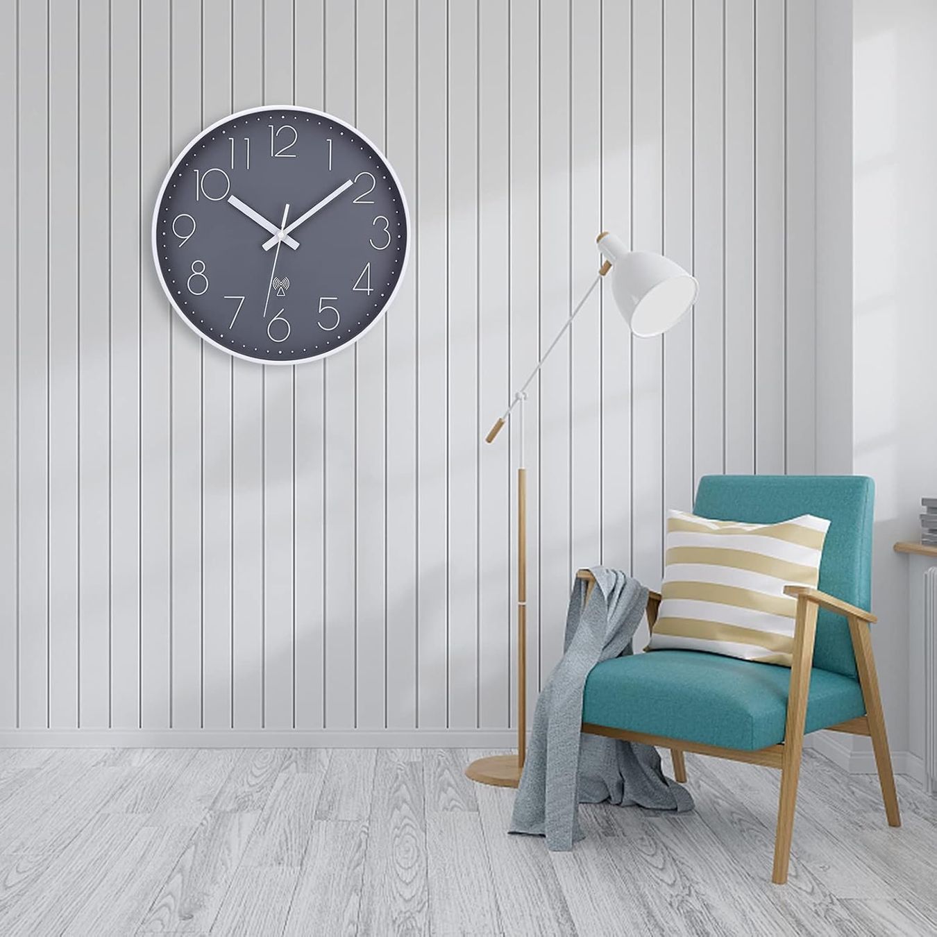 Orologi da terra & Orologi da parete: Funkuhr Wanduhr 30cm Lautlos – Nuovo e nell'imballaggio originale da Nuglar venduto da SmartLiving24 6