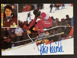 Peter Lüscher Autogrammkarte, Ski Alpin, Originalsigniert 49