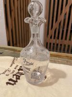 Antike Essig-/Ölflache, Glas, graviert, Rarität
