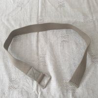 Flechtgürtel mit Eck-Schnalle, beige, 80cm