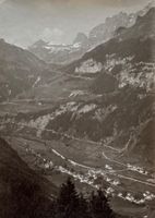 Vintage Schönwetter-Elmer, Linthal, Klausenstrasse, 18x13 cm