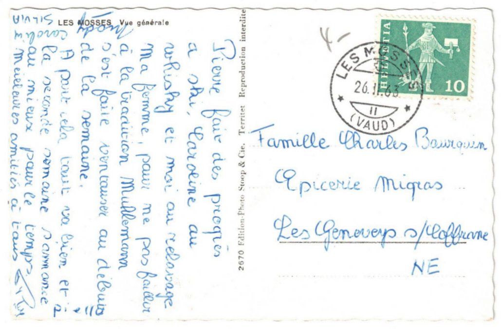 Cartoline postali: Col des Mosses – Usato da Binningen venduto da Mountainrider 1