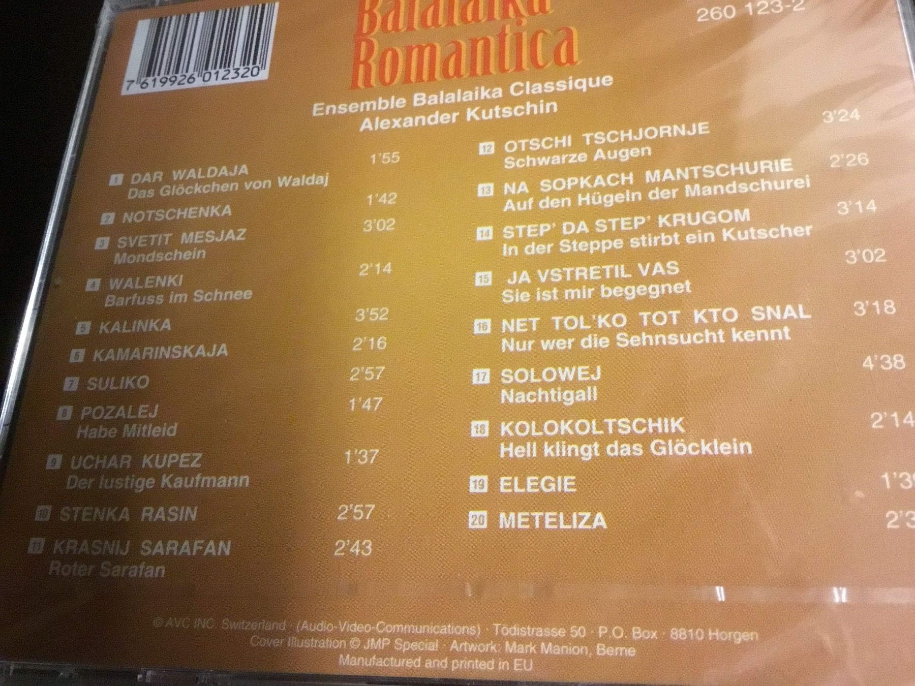CD: Balalaika Romantica, Ensemble Balalaika Classique CD – Nuovo e nell'imballaggio originale da Thierachern venduto da sweden08 1