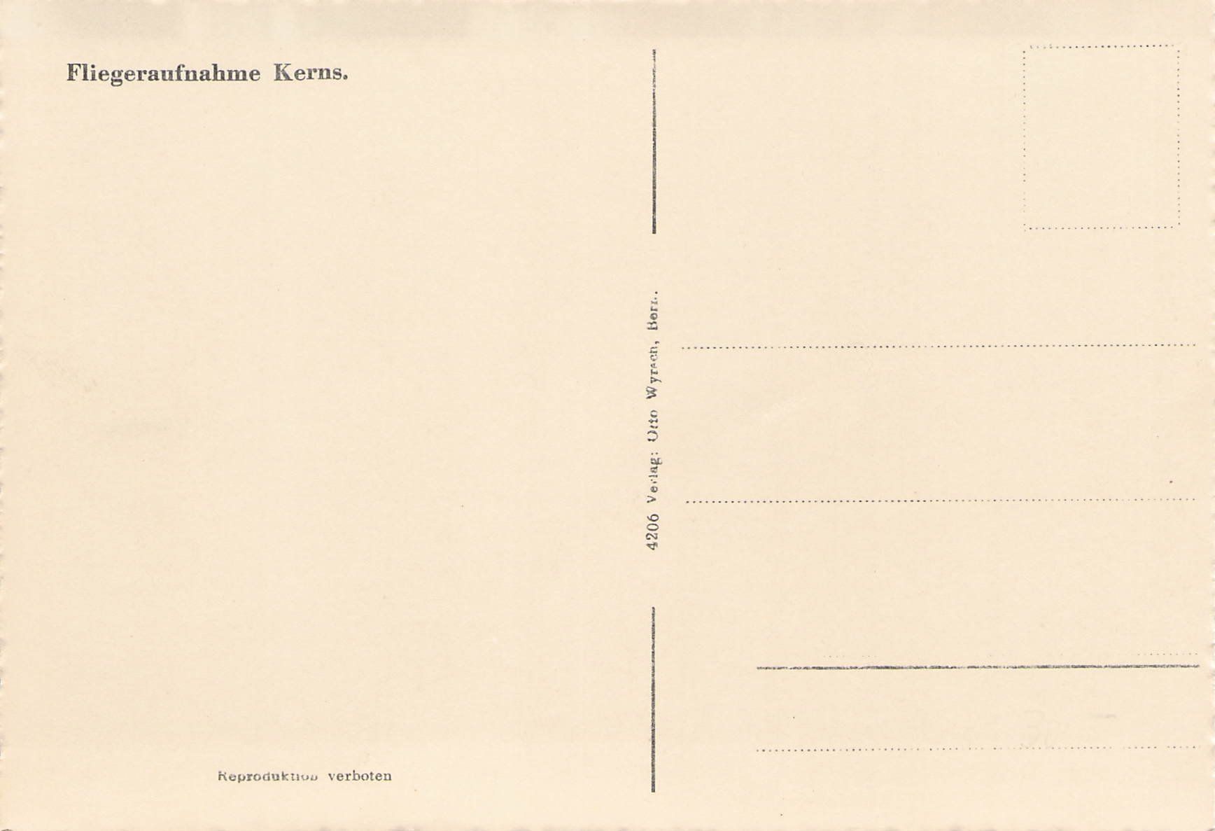 Cartoline postali: ^Fliegeraufnahme Kerns Obwalden – Usato da Reichenburg venduto da Pipo-67 1