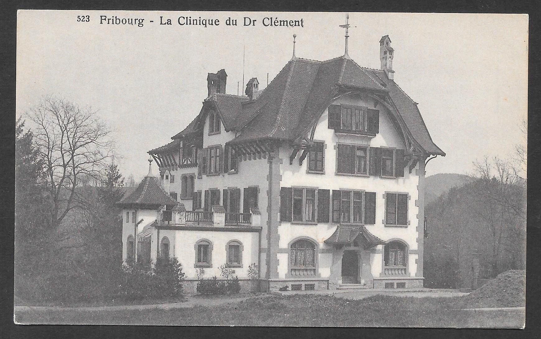 Ansichtskarten: Fribourg La Clinique du Dr. Clément – Gebraucht aus Olten von clotaldi