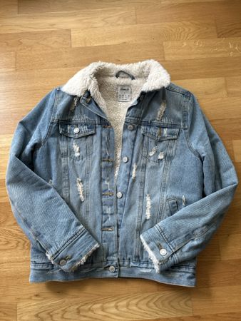 Denim Co. Jacke mit Teddyfutter, Grösse 38