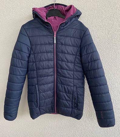 46 Nord Reversible Steppjacke/Regenjacke Gr. 152 blau-pink