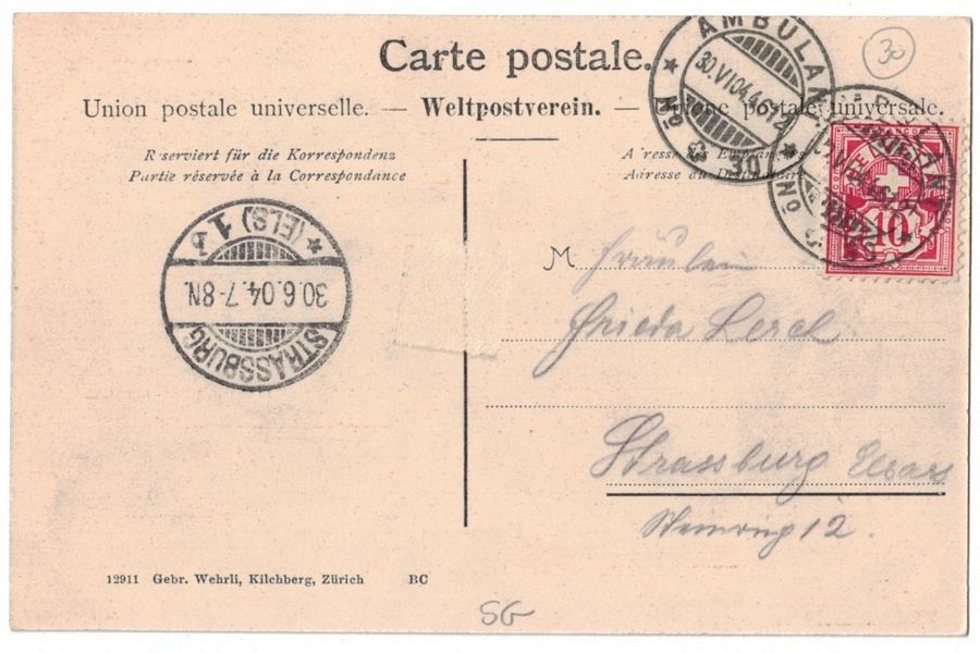 Cartoline postali: Rorschach, Lichtbild, gelaufen 1904 – Usato da Frauenfeld venduto da POML 1