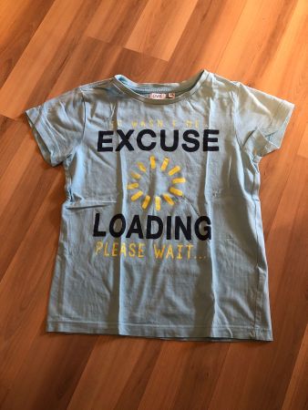 Cooles T-Shirt, hellblau, Grösse 128