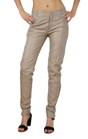 InWear Damen Leder Hose Lammleder/Lp:599Fr/beige/Gr.36/Neu