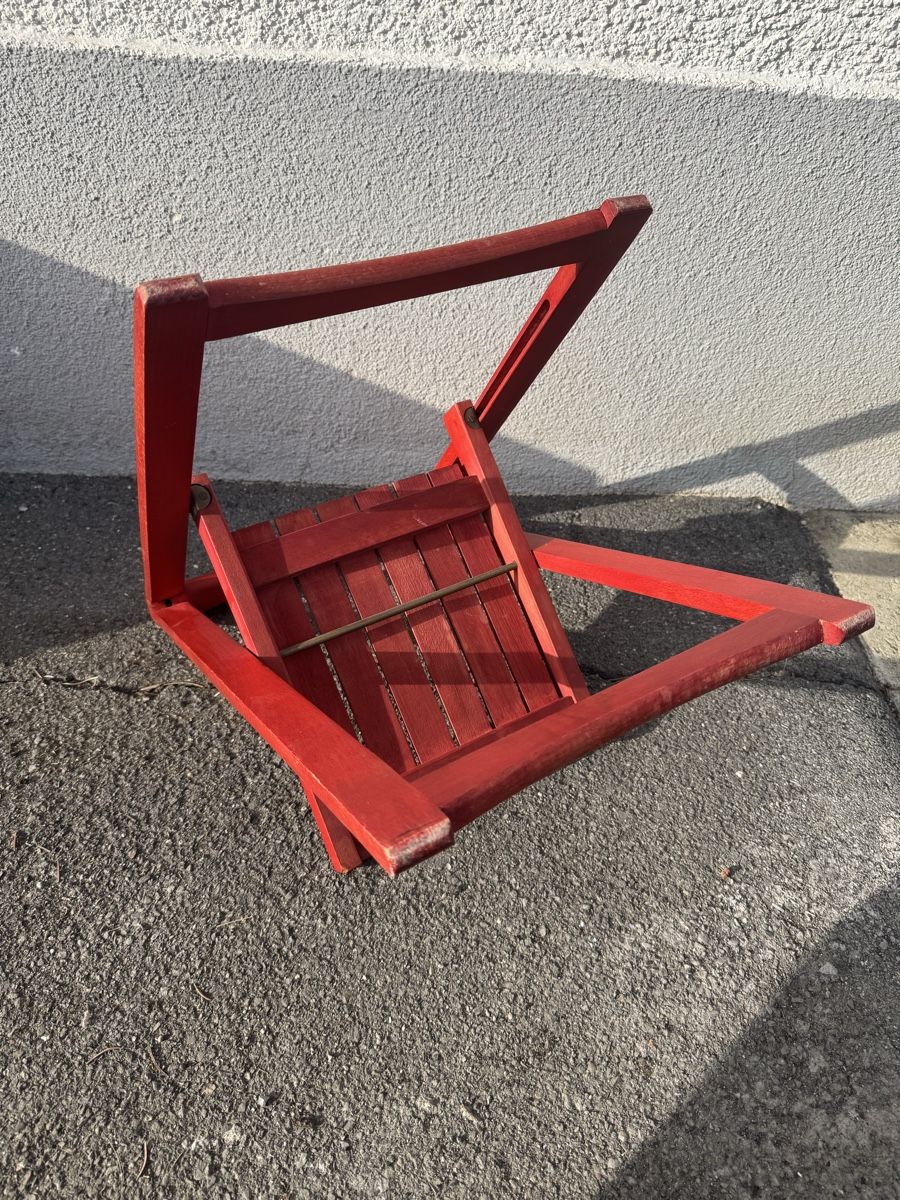 Sedie: Aldo Jacober Klappstuhl rot, Kinderstuhl Trieste – Usato da Buochs venduto da nik_r7gm 4
