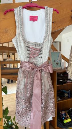 Krüger Dirndl Gr. 42 Silber/Rosa