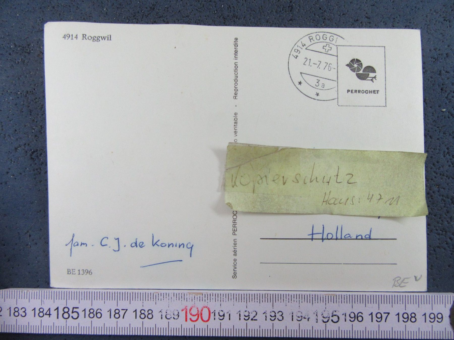 Cartoline postali: ROGGWIL BE 1976 LUFTBILD BUG – Usato da Ettingen venduto da Hausi4711 2