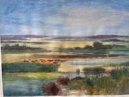 Sommerliche Landschaft von ALFRED GERBER      (ID M507)