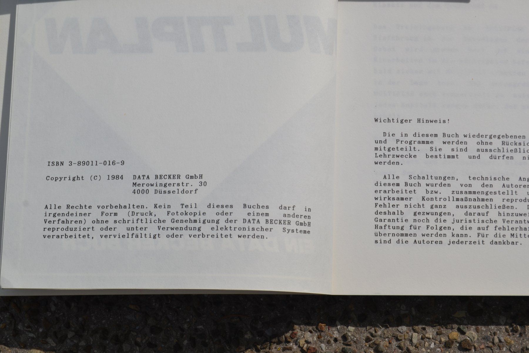 Libri: MULTPLAN – Nuovo e nell'imballaggio originale da Wil SG venduto da fanofrio 1