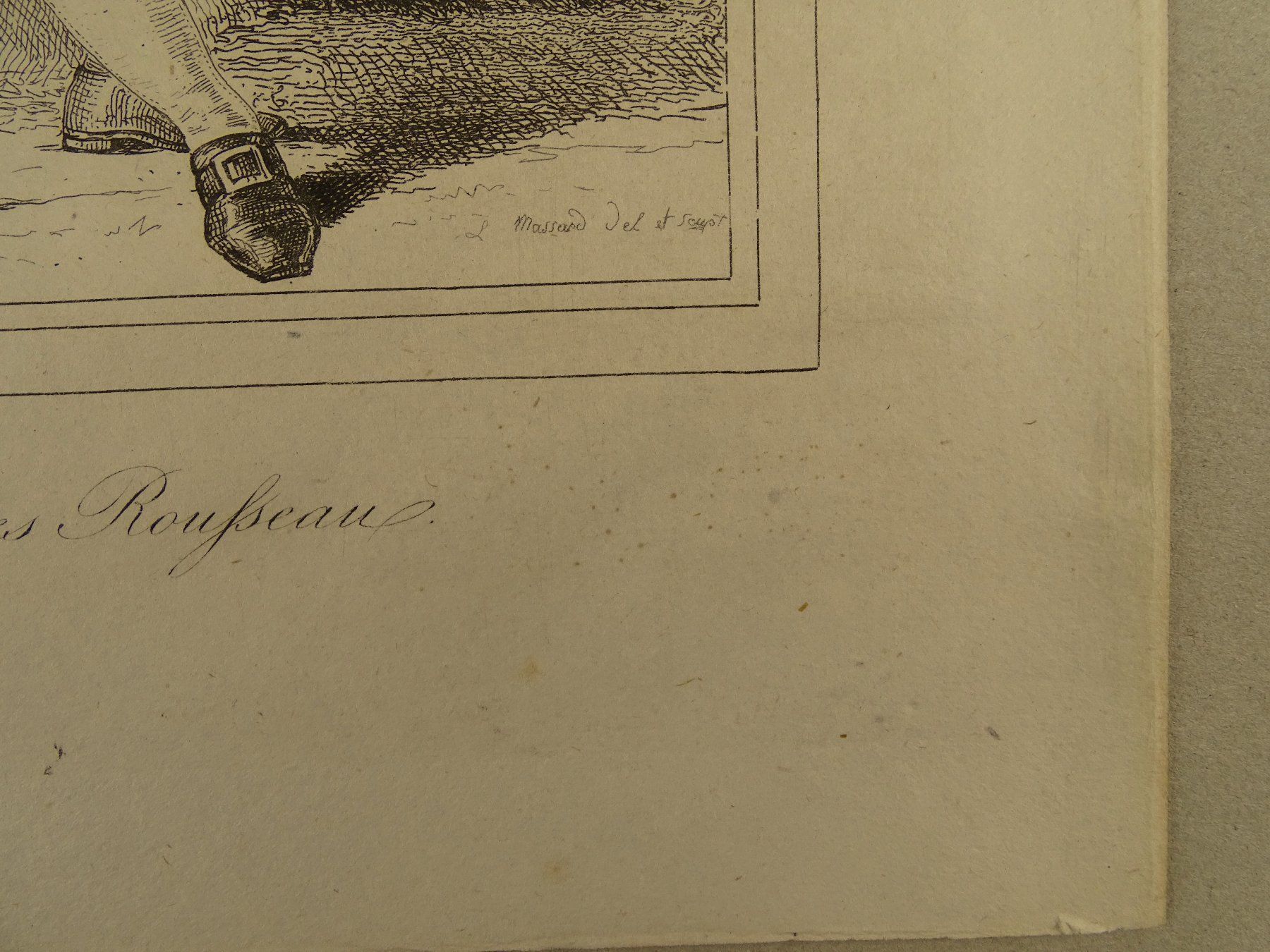 Incisioni: JEAN-JACQUES ROUSSEAU, KUPFERSTICH 1836 – Usato da Grüningen venduto da Kartensammler 2