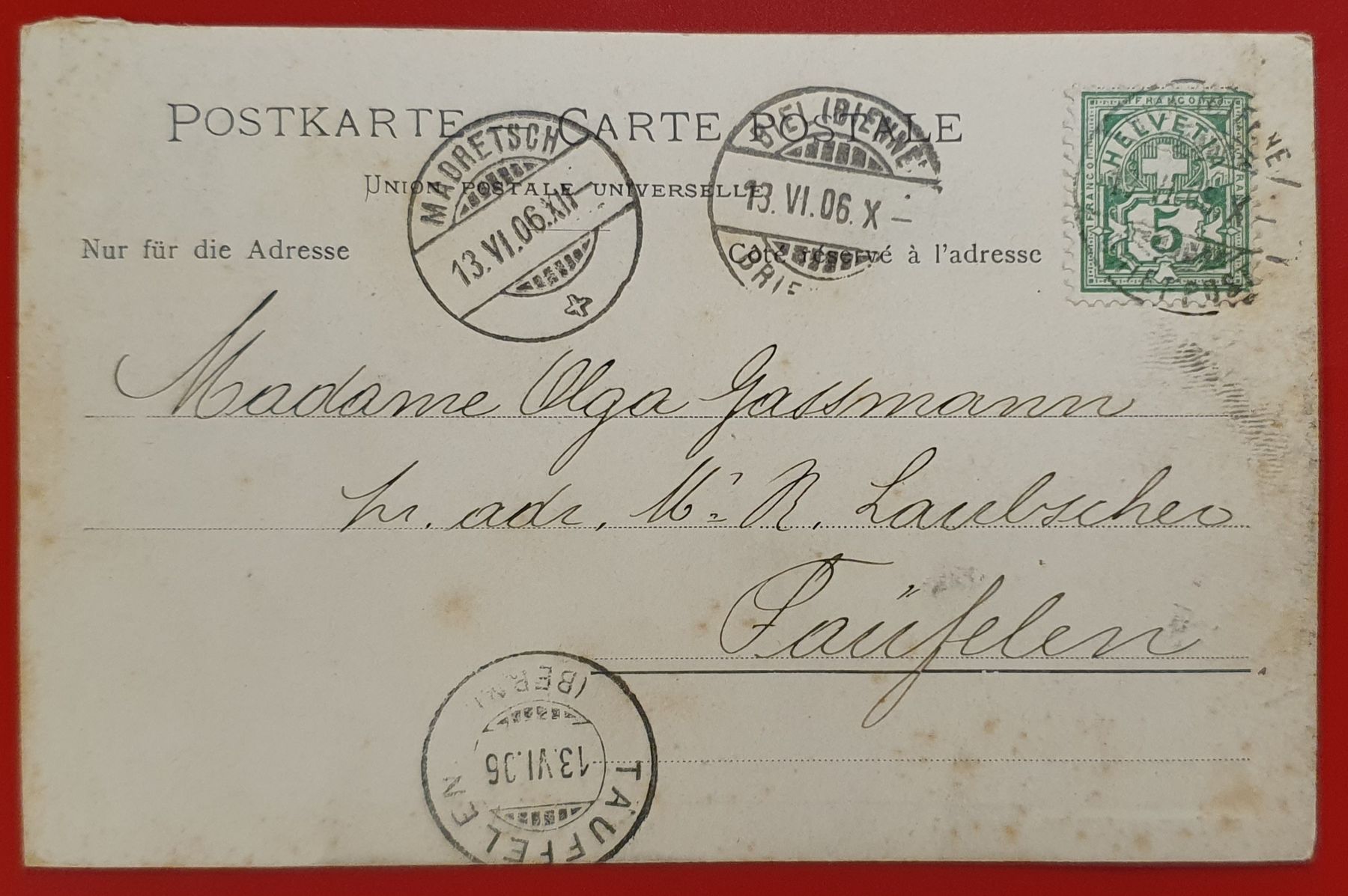 Cartoline postali: Gruss aus Biel 1906 – Usato da Kreuzlingen venduto da Rschweiz1 1