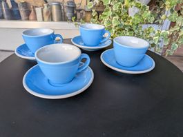 4 Kaffeetassen Acme blau