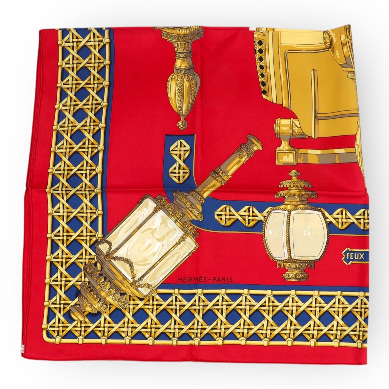 Hermès Foulard & Sciarpe: Hermès Carré "Feux de route" – Usato da Binningen venduto da Designerlabels