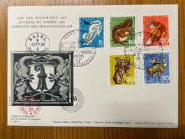 Pro Juventute 1966 mit Stempel „Tag der Briefmarke