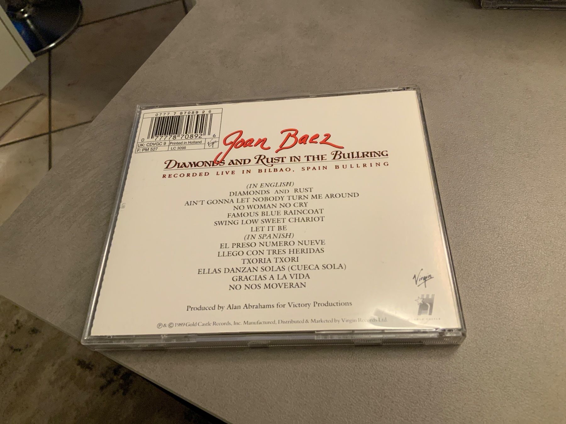 CD: Joan Baez, Diamonds and Rust in the Bullring, CD – Usato da Uster venduto da Macita56 1