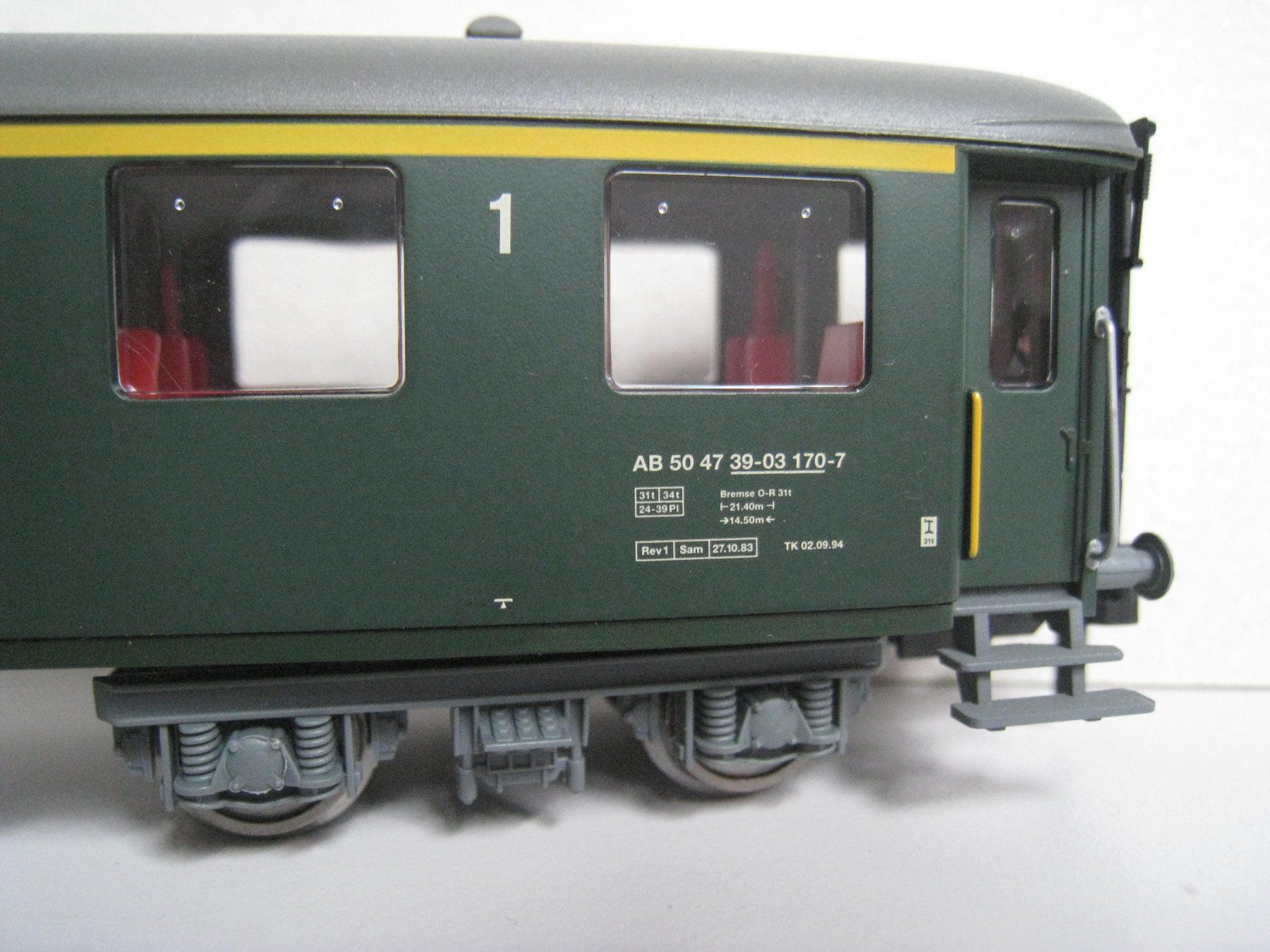 Fleischmann Modellini di ferrovie: Fleischmann, SOB-Stahlwagen 1/2. Klasse 5136 – Usato da Buchs ZH venduto da swiss-train 2