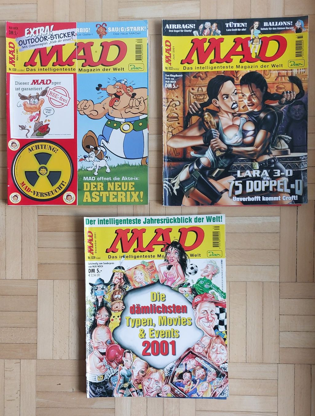 Fumetti: MAD Hefte Nr. 30, 33 und 39 von 2001 – Usato da Luzern venduto da Syle67
